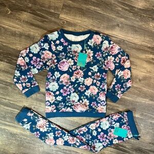 Floral 12y Posh Peanut Keisha Jogger Set NWT